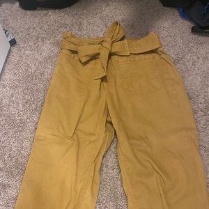 Loft Khaki Pants with Bow belt